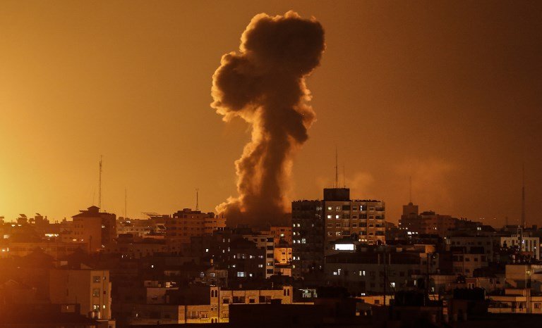 Israel bombed Hamas military targets and closed fishing areas in the Gaza Strip