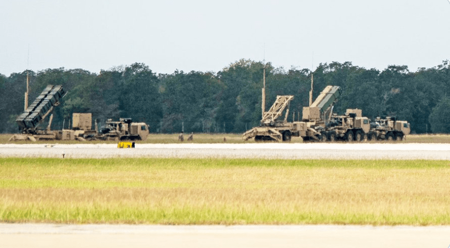 300 U.S. troops and the Patriot air defense system made a surprise visit to an airport in Texas