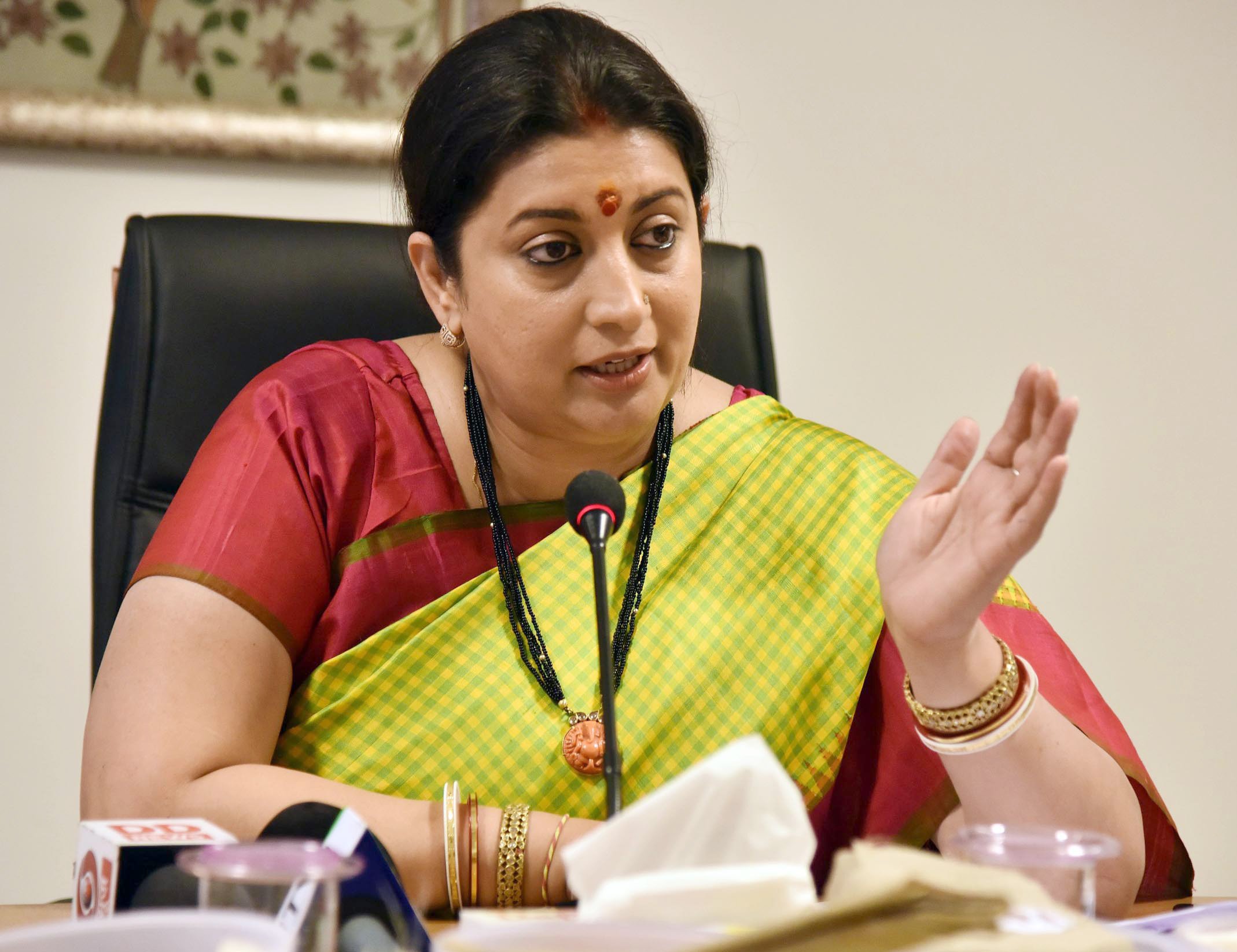 India - Ministry of Information and Broadcasting Mrs Irani tested positive for coronavirus