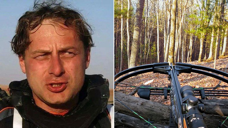 Russian was killed while steaming in a sauna and was thrust into his chest with a crossbow