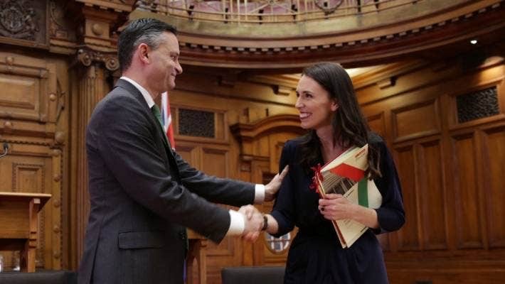 New Zealand Labor Party and Green Party form a new government