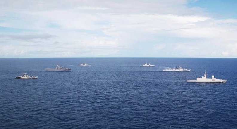 The end of the annual joint exercise of the Singapore and the Indian Navy