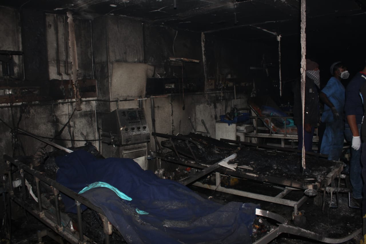 A designated hospital for COVID-19 caught fire in Gujarat, India. Five patients were killed.