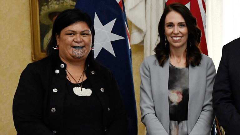 New Zealand Prime Minister Ardern and Minister of Foreign Affairs has a tattoo on her face
