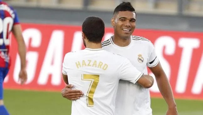 Real Madrid players Hazard and Casemiro Tests Positive With Covid-19 and have begun home isolation