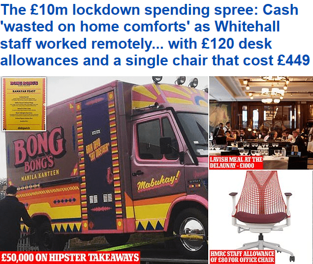British media revealed that the government spent 10 million pounds to buy home office equipment and customize designer seats.