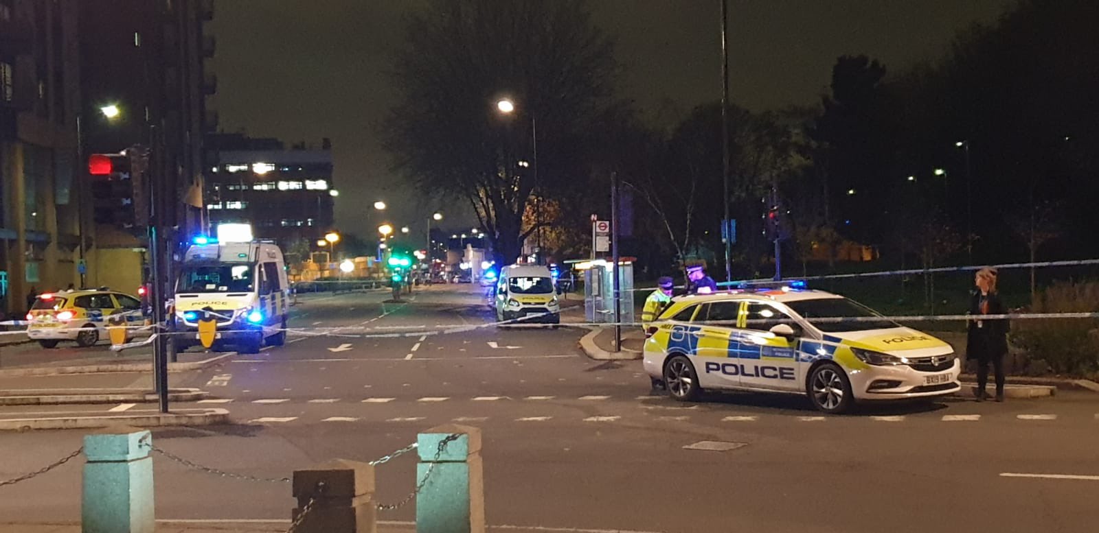 A police station in North London, UK, was hit by a car