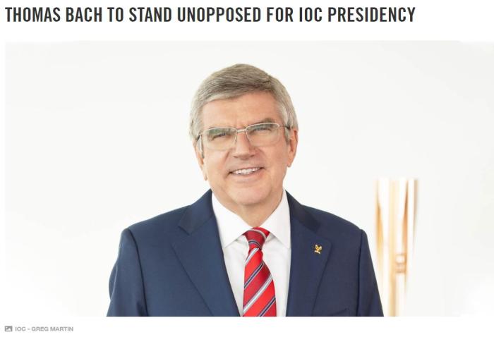 Thomas Bach became the only candidate for the President election of International Olympic Committee and is expected to be successfully re-elected