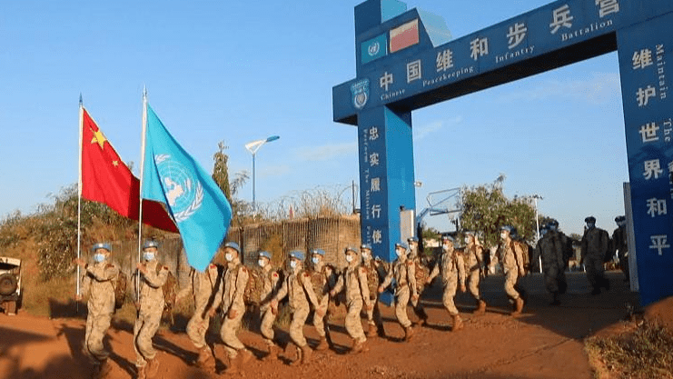 All the officers and soldiers of the sixth batch of Chinese peacekeeping infantry battalions in South Sudan (Juba) were triumphant!