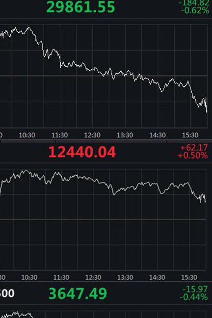 The Dow lost 30000 points . China Stock market : Bank of America and energy stocks fell