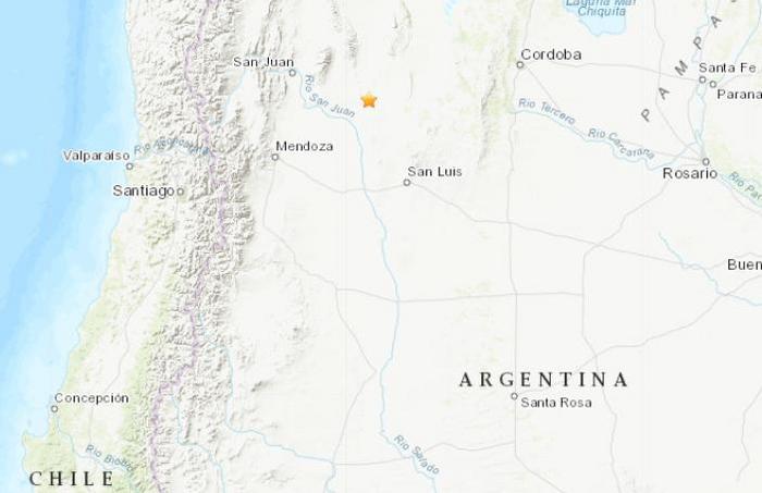 Argentina has an earthquake of magnitude 5.2, with a focal depth of 124.1 kilometers.