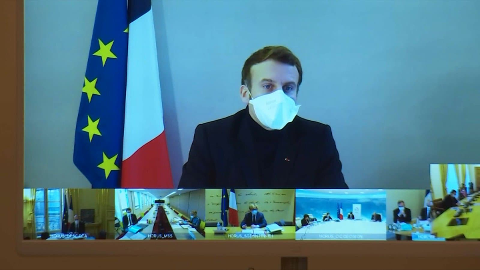 French President Macron presided over a ministerial videoconference and called for redoubled vigilance against mutant coronavirus.