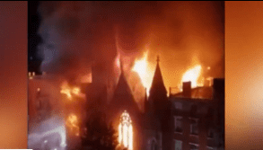 19th-century church in New York City was destroyed by fire