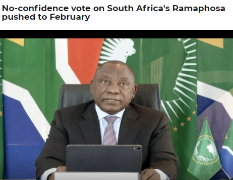 South Africa's presidential no-confidence case postponed to February 2021