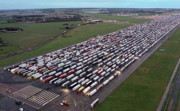 36 of the stranded truck drivers in Kent, England, have tested positive for the novel coronavirus