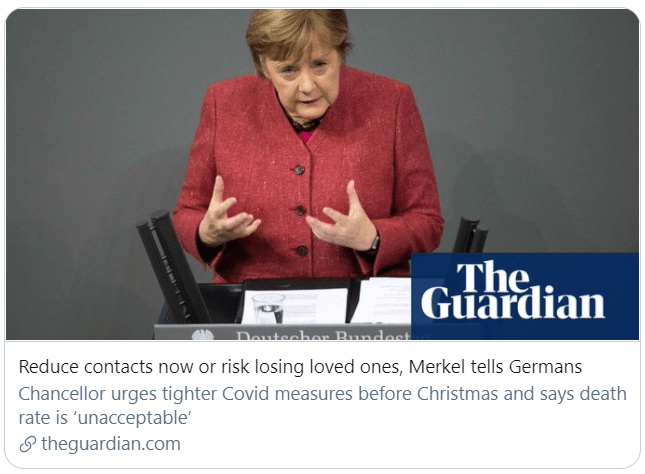 German Iron Lady rarely shed tears "This is Merkel's most touching speech."