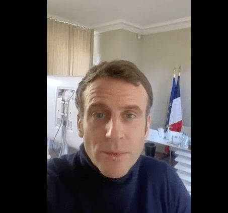 French President Macron sent a selfie video saying that he was in good condition and urged the French people to abide by pandemic prevention measures.