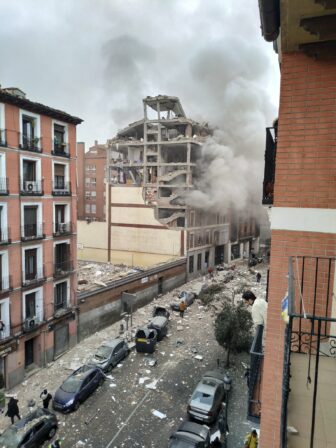 The scene of the explosion (Twitter)
