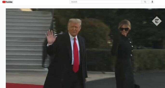 Trump has arrived at Andrews Air Force Base to say goodbye.