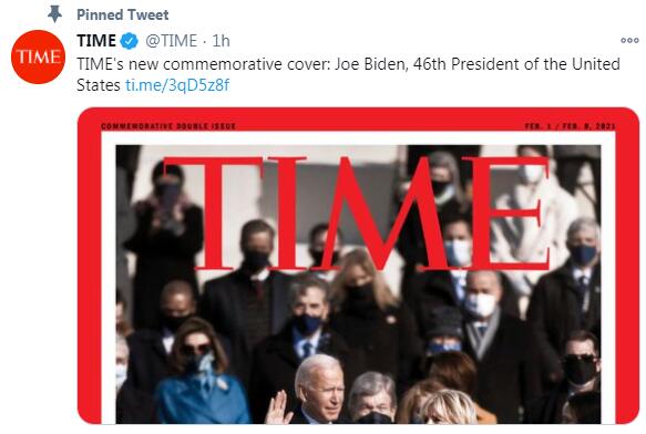 Time announces the latest cover: Joe Biden 46th President of the United States