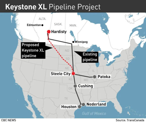 The United States may cancel Canada's "bedrock" pipeline expansion project again.