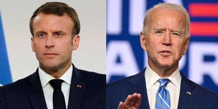 Biden made his first call with French President Macron since taking office.