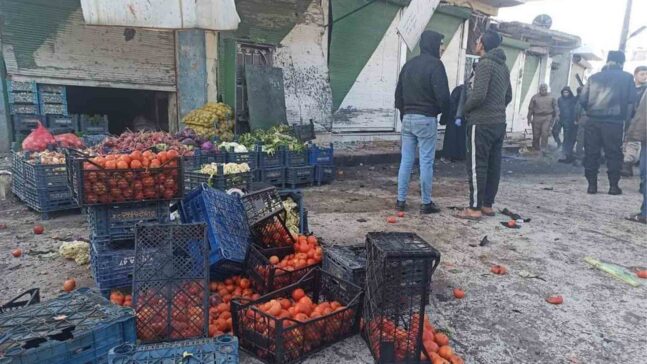 A suicide bomb attack occurred in northern Syria, killing 1 and injuring 4 others.