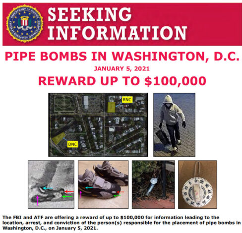 Raise the reward again! The FBI announced more details about the bomb suspects near the Capitol.