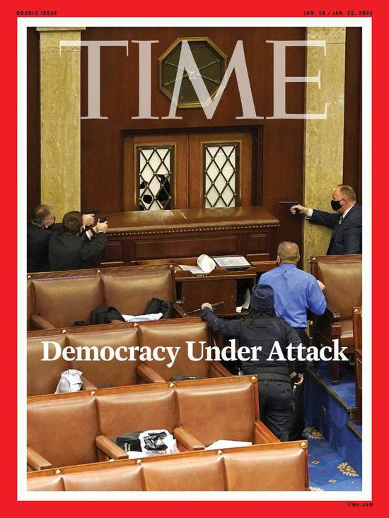 Time magazine's new cover: "Democracy under attack!"