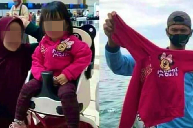 Indonesian air crash: the girl took a photo with her mother before boarding the plane, and she was found in the sea in her coat.