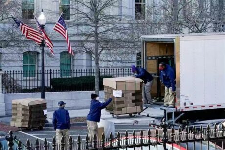 Only a week before Trump leaves office, a large number of empty boxes arrived at the White House