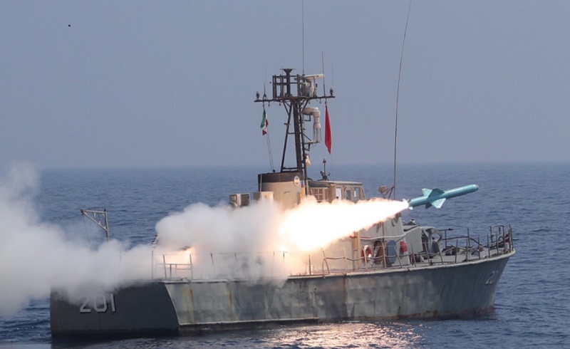 Iran's domestic ballistic missile hit the target ship 1,800 kilometers away.