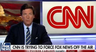 Fox News host Tucker Carlson claimed in the broadcast that CNN News was trying to contact the American telecom operator to get Fox News offline.