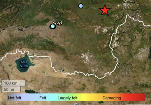 5.1 magnitude earthquake occurred in the Republic of Tuva, Russian Federation