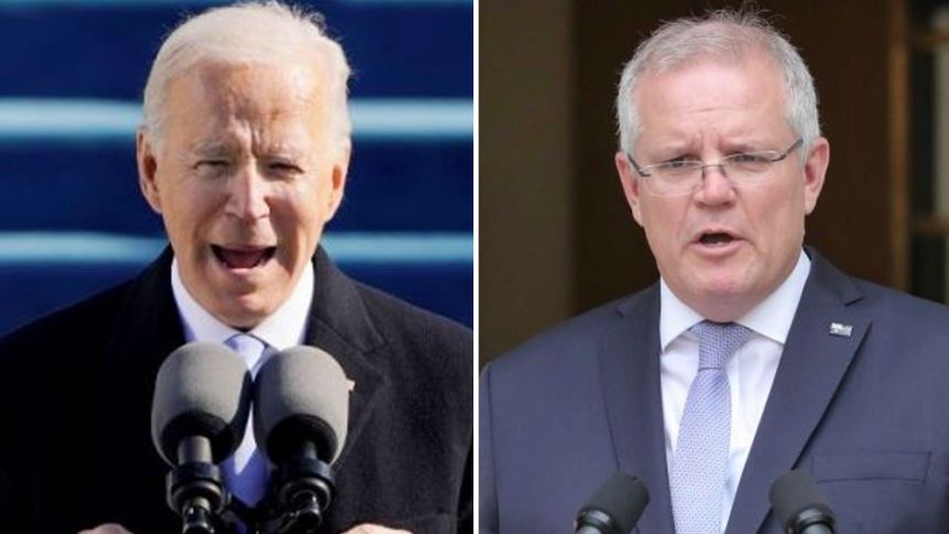 Biden made his first call to Morrison after taking office later than the Australian government expected.