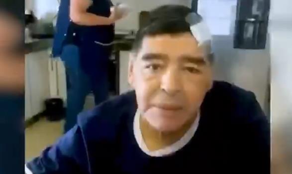 Maradona's last video exposure: bandage on his head and saying that everything is fine