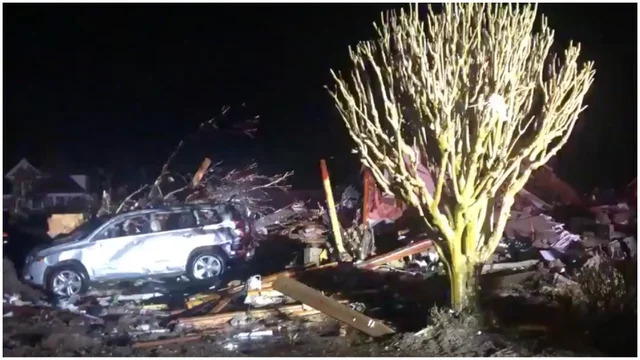North Carolina, USA, was hit by a tornado, killing 3 people and injuring more than 10 others.
