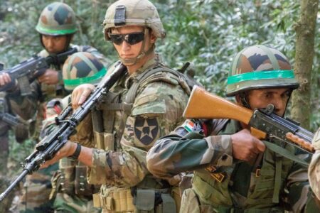 The United States and India will carry out "war preparation" exercises, selected in the Indian border area.