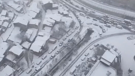 The blizzard in Turkey is not stopping, and traffic in Istanbul is blocked.