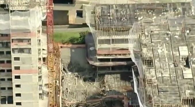 A building under construction in São Paulo, Brazil collapsed and one person was injured.