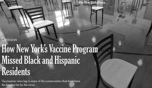 The "black and white" of U.S. vaccination is questioned.