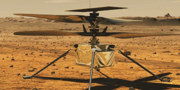 The first successful flight of the U.S. "Smart" Mars helicopter