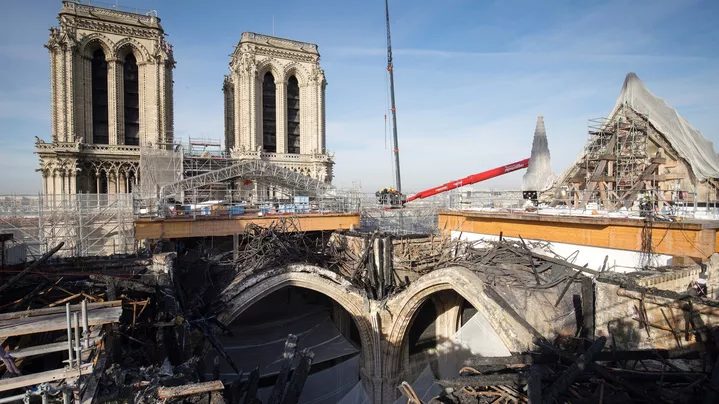 The second anniversary of the Notre Dame fire, Macron reiterated that reconstruction will be completed by 2024