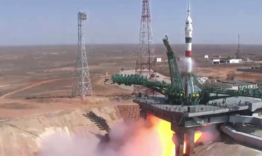 The Soyuz MS-18 manned spacecraft was successfully launched.