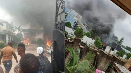 Three people have been killed in an attack on the governor's residence in Nigeria's Imo state