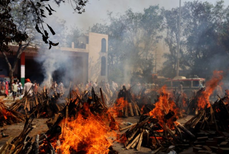 India's crematoriums are inadequate and people are forced to cremate the remains of loved ones in their gardens