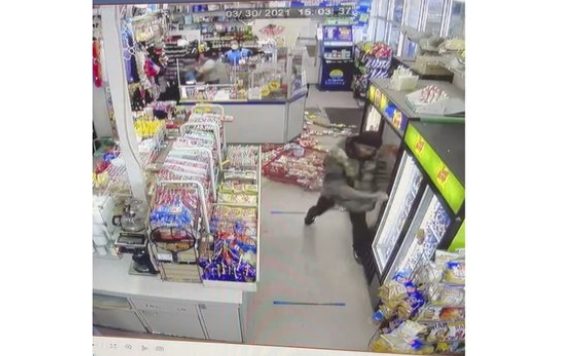 American man attacked an Asian convenience store with a stick and shouted racist remarks.