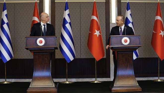 Turkish and Greek foreign ministers 'tongue-in-cheek' at joint press conference