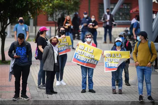 Rallies have been held in Colombia against tax reform