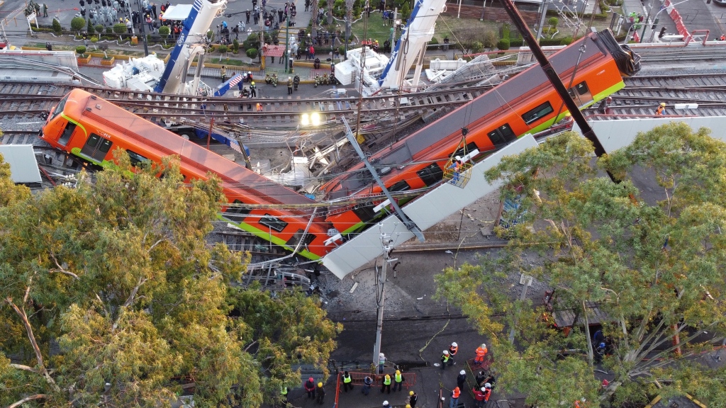 The death toll from a bridge collapse in Mexico has risen to 25, with the youngest aged 13